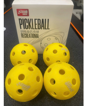 Quả bóng Tập luyện Pickle ball  DHS PK26A4 ( 1 Hộp 4 Qủa) màu vàng 26 lỗ