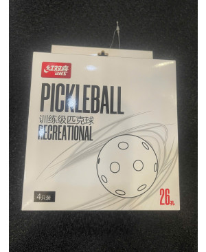 Quả bóng Tập luyện Pickle ball  DHS PK26A4 ( 1 Hộp 4 Qủa) màu vàng 26 lỗ